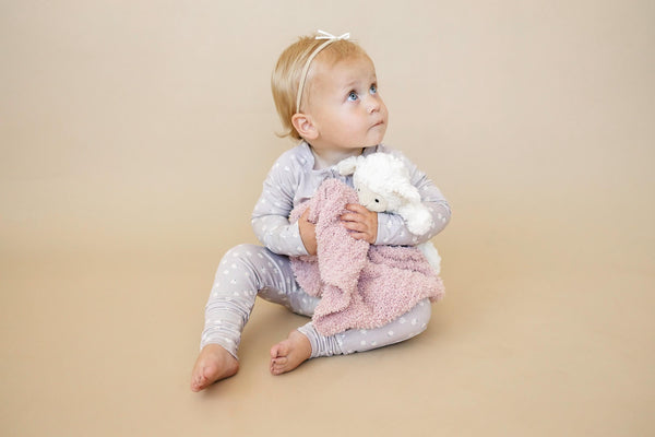 Oopsie Daisy Bamboo Zippy Romper - Bamboo Baby Pajamas - Purple Floral Flower Print Girl Newborn Baby