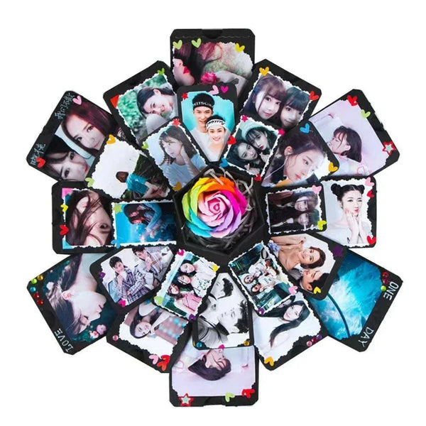 Photo Gift Explosion Surprise Box: Personalized Pop-Up Memory Keepsake, DIY Scrapbooking Album