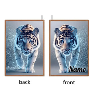 Personalized Blue Tiger Notebook: A5 Jungle Cat Journal for Writing, Keepsake Diary, Name Gift