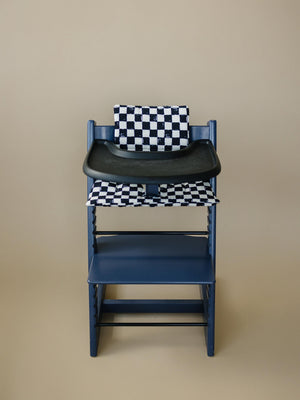 Black & White Checkered Highchair Cushion - Wipeable Stokke Tripp Trapp Cover