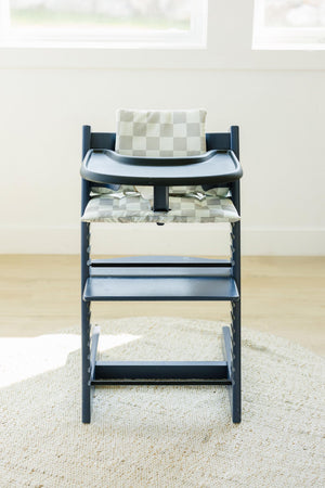 Wipeable Highchair Cushion for Stokke Tripp Trapp: Neutral Checkered Cover