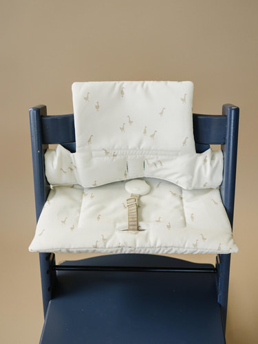 Goose Print Highchair Cushion for Stokke Tripp Trapp - Wipeable Cover