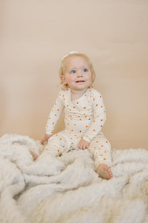 Little Pumpkin 2pc Bamboo Pajamas - Toddler and Kids Fall PJs