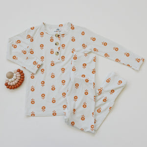 Pumpkin Posie Bamboo Pajamas: Fall Baby & Toddler PJs