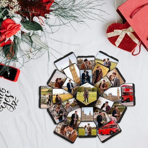 Photo Gift Explosion Surprise Box: Personalized Pop-Up Memory Keepsake, DIY Scrapbooking Album