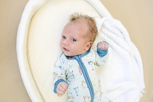 M is for Monsters Bamboo Zippy Pajamas - Halloween Baby Boy PJs