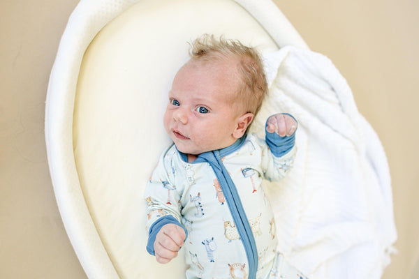 M is for Monsters Bamboo Zippy Pajamas - Halloween Baby Boy PJs