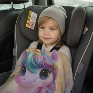 Personalized Unicorn Blanket: Soft Flannel Fleece Throw, Magical Name Gift