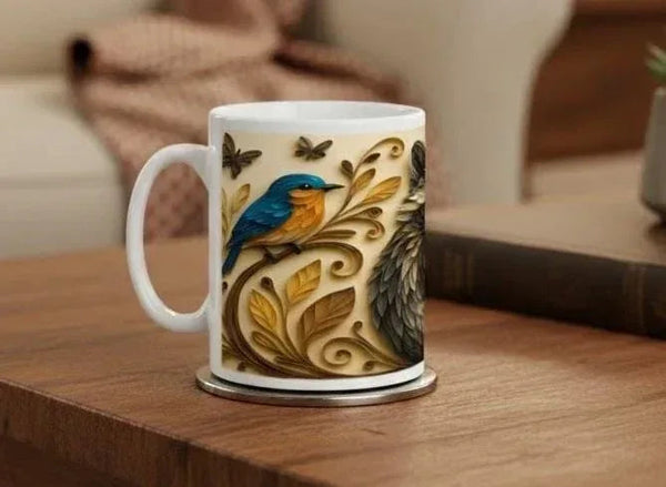 Whimsical Raccoon Mug: Adorable Animal Lover Gift, Hot Chocolate, Coffee Mug, Tea Cup