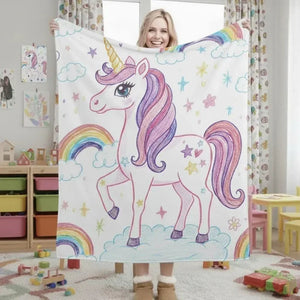 Personalized Picture Photo Blanket: Enchanted Kids Fantasy Fleece Throw