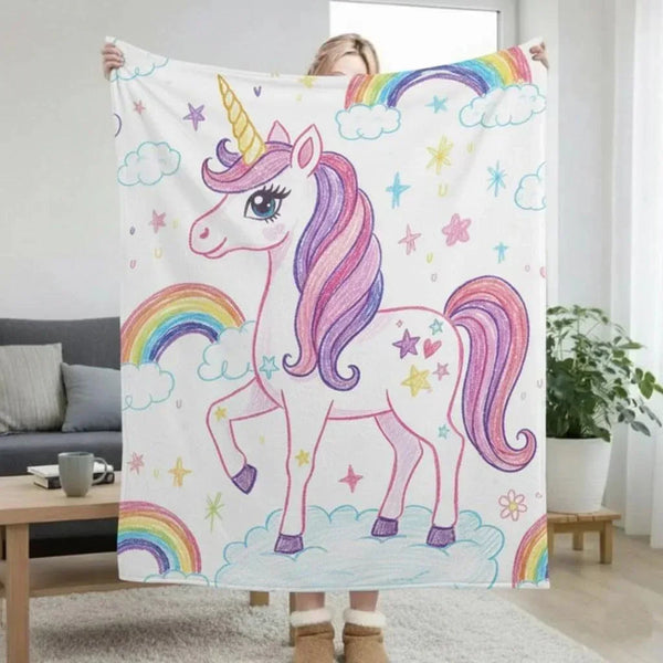 Personalized Picture Photo Blanket: Enchanted Kids Fantasy Fleece Throw