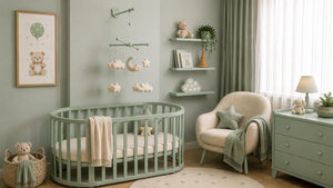 Adjustable Wooden Baby Mobile Arm: Wall Hanging Decor by Natural Baby Gift, Mint #mint