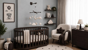 Adjustable Wooden Baby Mobile Arm: Wall Hanging Decor by Natural Baby Gift, Black #black