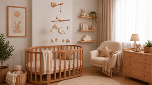Adjustable Wooden Baby Mobile Arm: Wall Hanging Decor by Natural Baby Gift, Natural Linseed Oil #naturallinseedoil