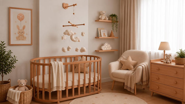 Adjustable Wooden Baby Mobile Arm: Wall Hanging Decor by Natural Baby Gift, Natural Linseed Oil #naturallinseedoil