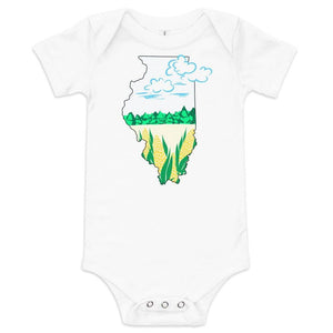Illinois Cornfield Baby Onesie Everyday Newborn Outfit