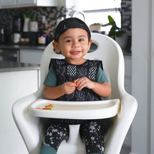 Pineapple monochrome bapron for babies, stylish and practical, shown at angle 11.