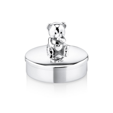 Teddy Sterling Silver Keepsake Box by Krysaliis