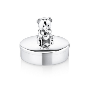 Teddy Sterling Silver Keepsake Box by Krysaliis