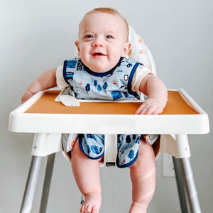 Be Brave Police Patrol Bapron for babies, featuring a fun police design, perfect for mealtime messes.