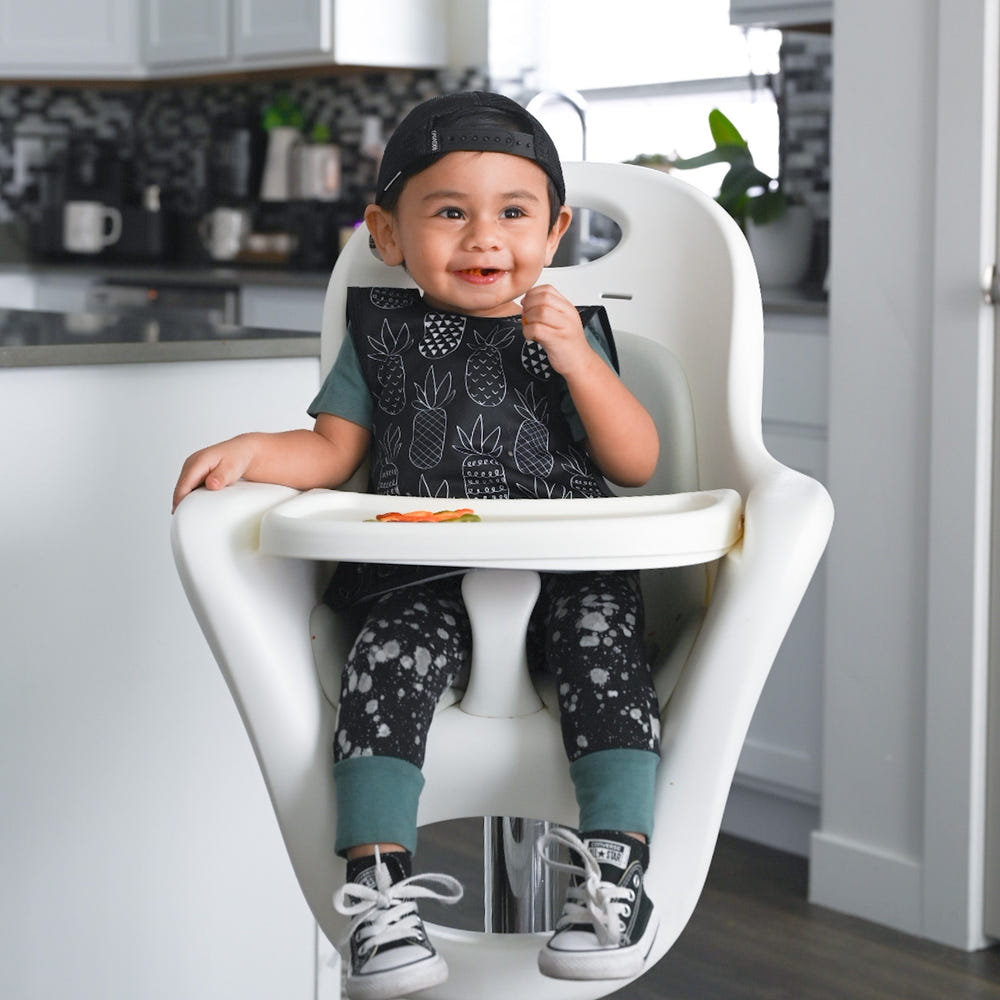 Pineapple Monochrome Bapron for babies, stylish and practical bib-apron combo for mess-free mealtime.