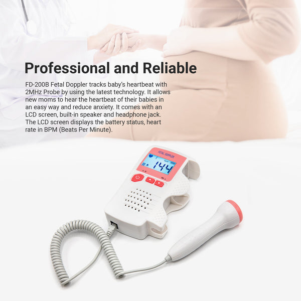 SpringBud FD-200B Fetal Doppler Hearbeat Monitor FDA Cleared - MOOGCO Baby