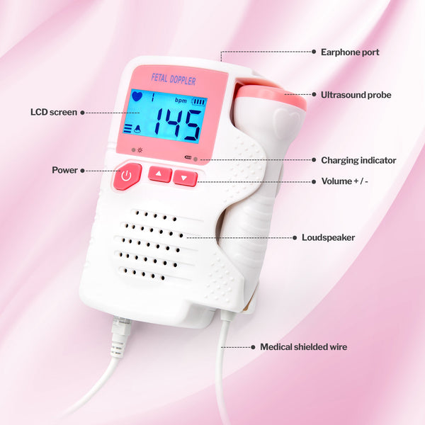 SpringBud FD-200B Fetal Doppler Hearbeat Monitor FDA Cleared - MOOGCO Baby