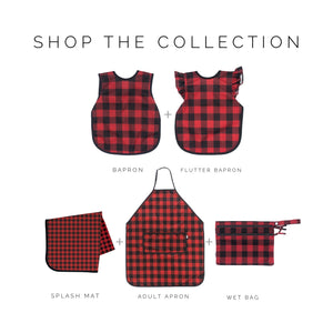 Red Buffalo Plaid Flutter Bapron SALE