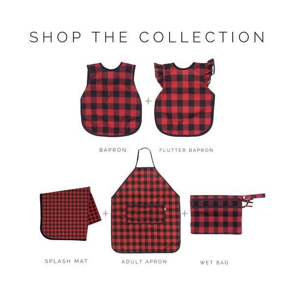 Red Buffalo Plaid Flutter Bapron SALE