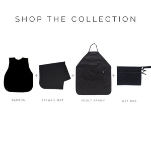 Solid Black Minimalist Bapron