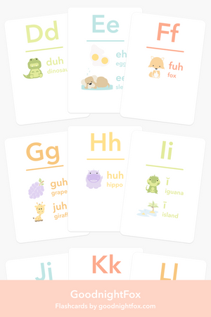 Colorful Letter Sounds Phonics Flashcards for babies, promoting early learning and language skills through play.