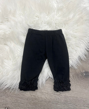Black Icing Capris for babies, stylish and comfortable pants for everyday wear.