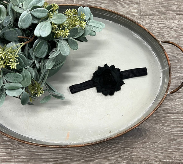 Black Flower Headband