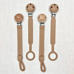 Knox Pacifier & Toy Clip in angle view, perfect for teething babies and keeping toys within reach.