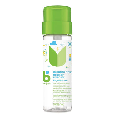 Babyganics Rinse-Free Micellar Cleanser for infants, fragrance-free, 5 oz - gentle baby health product.