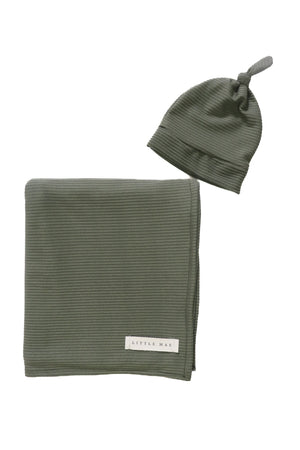 Moss Ribbed Stretch Swaddle