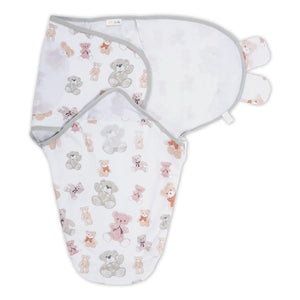 Bear Hugs Baby Sleep Swaddle 100% Organic Cotton