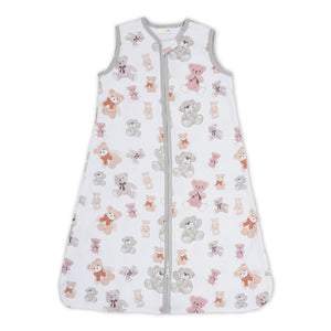Bear Hugs Baby Sleep Sack in 100% organic cotton, perfect for cozy and safe sleep for your little one.