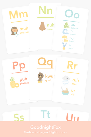 Colorful Letter Sounds Phonics Flashcards for babies, enhancing early learning and playtime fun.