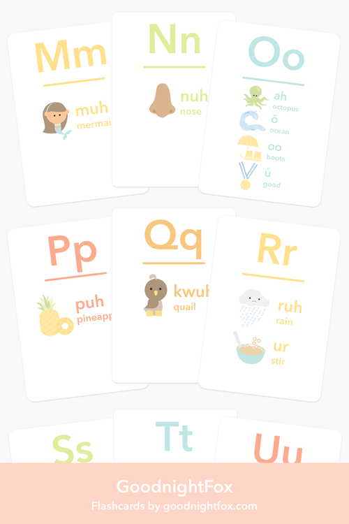 Colorful Letter Sounds Phonics Flashcards for babies, enhancing early learning and playtime fun.