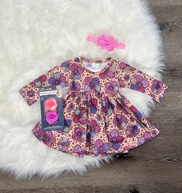 Blushing Purple Petals Dress