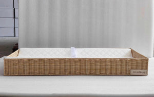 LELLobaby™ X Hampton BABY Rattan Wicker Changing Tray Premier, stylish and functional baby changing solution.