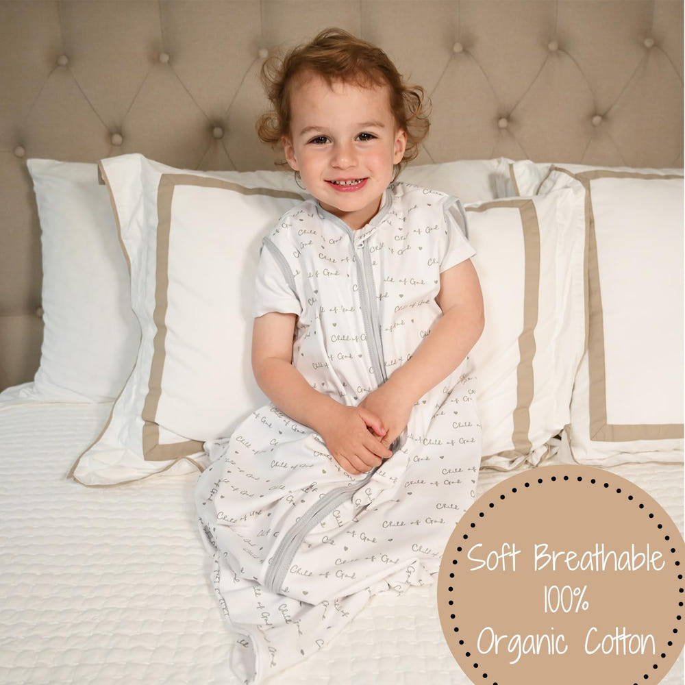 Child of God Baby Sleep Sack in 100% organic cotton, perfect for cozy and safe sleep for your little one.