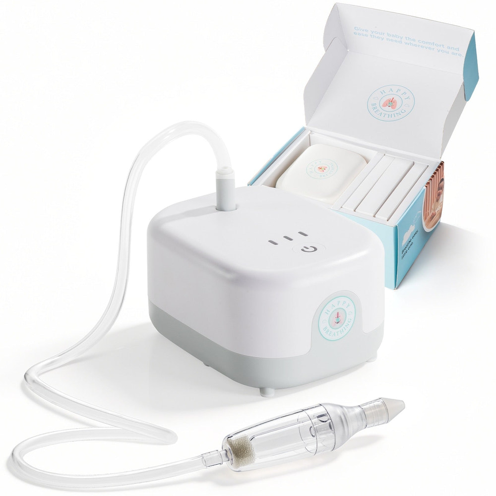 Happy Breathing Suction Baby Nasal Aspirator - Essential travel accessory for easy nasal relief for babies.