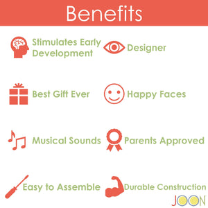 JOON Olli Ride-On Rocking Horse Elephant With Scarf, Gray-White