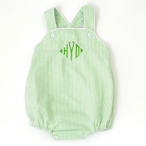 Green Seersucker Sunsuit