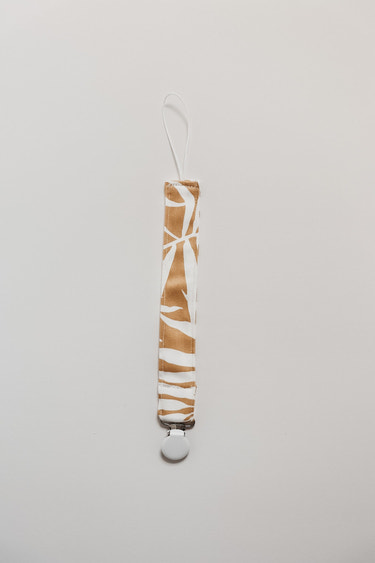 Gold Palm Pacifier Clip