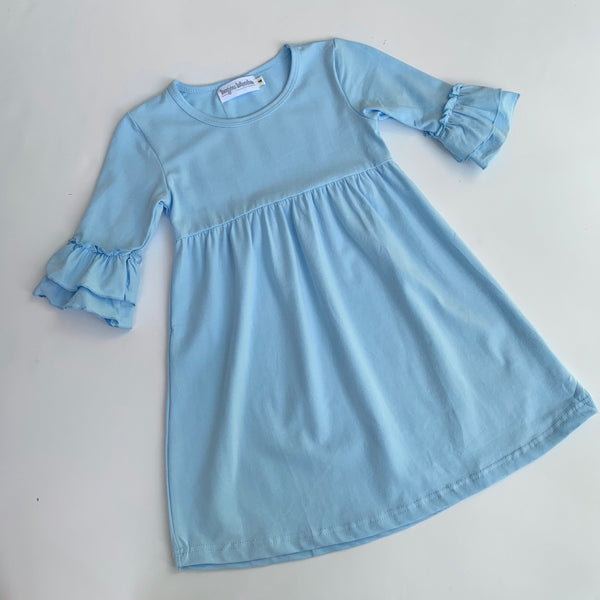 Double Ruffle Sleeve Dress