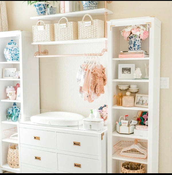 LELLOBABY™ 6mm Thick Premier Edition Acrylic Diaper Changing Tray PLUS+ at Angle 11, stylish and functional for baby care.