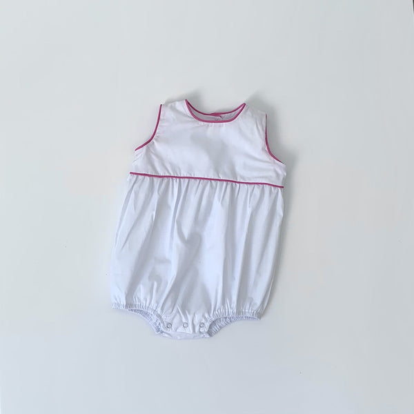 White Bubble with Piped Trim